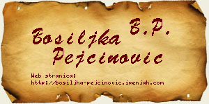 Bosiljka Pejčinović vizit kartica